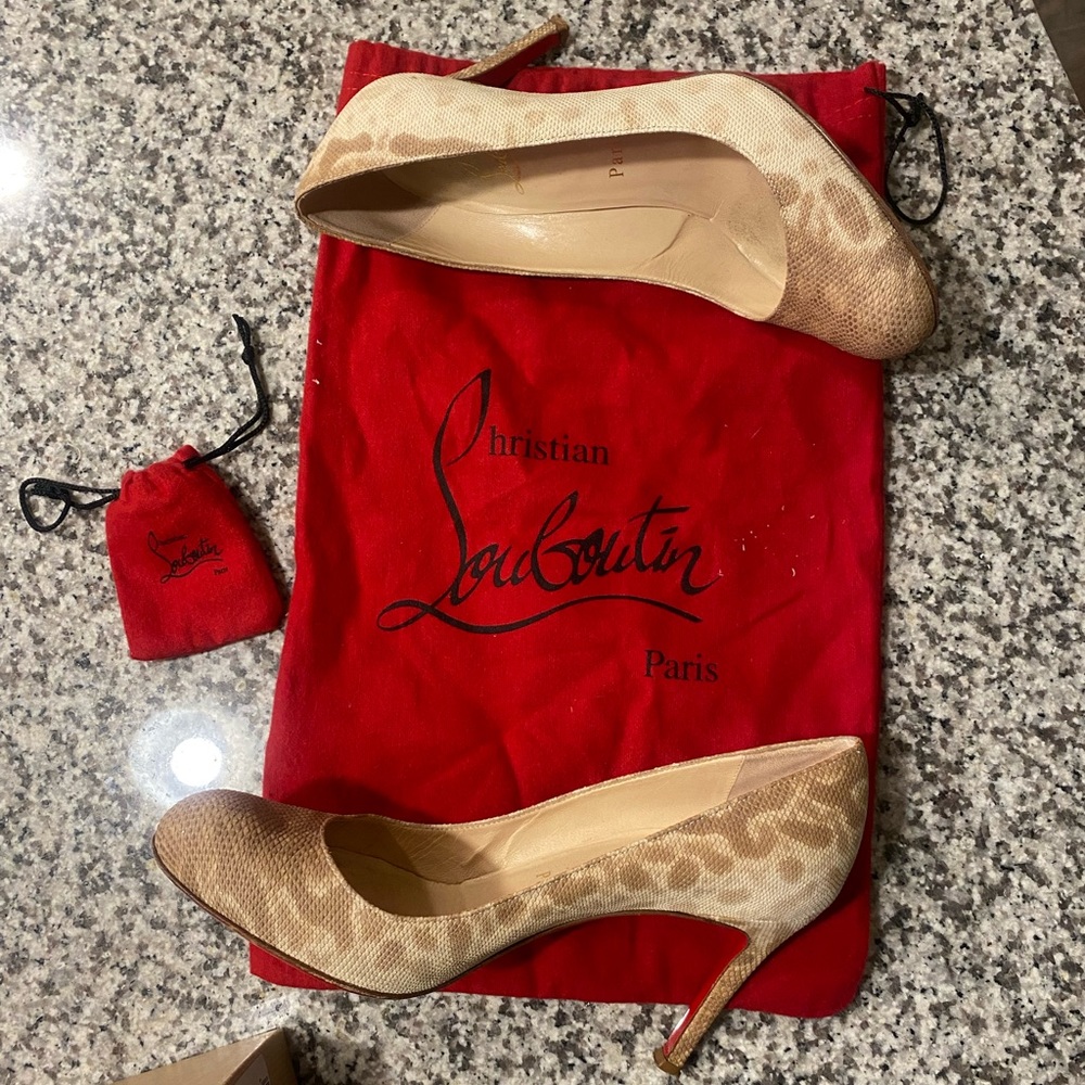 Christian Louboutin python pump size 6.5